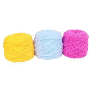 珊瑚绒毛线柔软毛巾线手工diy编织围巾线勾毯子坐垫送男女朋友