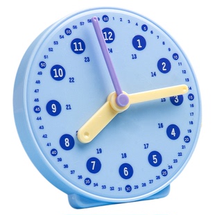 钟表模型小学教具三针联动钟面学具一二年级小学生认识时间12/24时数学儿童专用学习器表盘送时钟贴纸教学钟