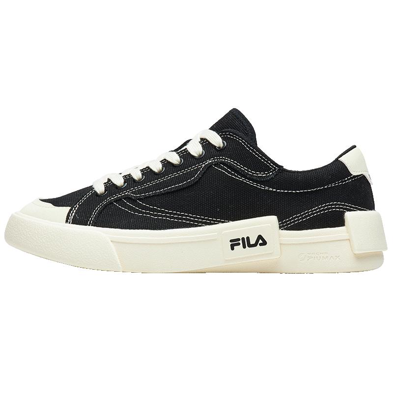 FILA FUSION斐乐官方POP潮牌帆布鞋女鞋运动鞋休闲板鞋男鞋黑色