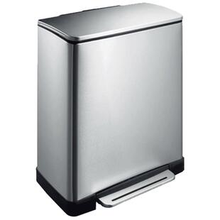 EKO垃圾桶大号容量商家用带盖客厅厨房办公室轻奢不锈钢脚踩踏式