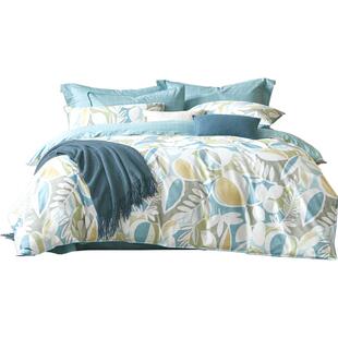 水星家纺全棉四件套纯棉北欧风套件家用印花被套床单床品26年新品