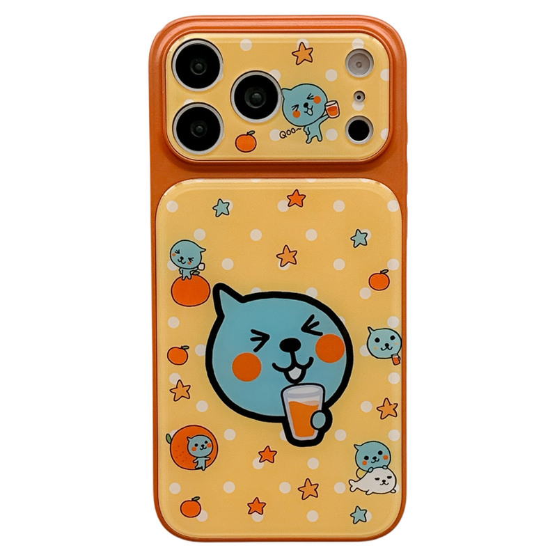 MoreRex ins橙色卡通可爱酷儿果汁适用苹果17手机壳iphone16promax新款17pro大视窗14防摔保护套13全包15女款