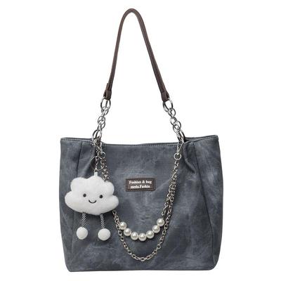 高级感复古单肩大包包女2025新款潮时尚百搭休闲大容量通勤托特包