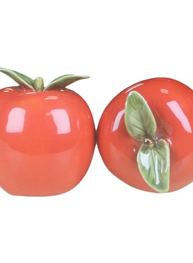 陶瓷苹果小摆件工艺品招财旺宅