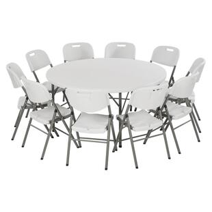 可折叠圆桌餐桌家用圆形塑料大圆桌面桌椅组合酒店餐桌吃饭大桌子