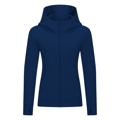 设计感长袖卫衣连帽休闲拉链上衣