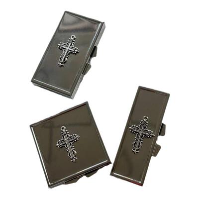 魔法小药盒便携金属药盒亚文化十字架克罗十字配饰道具