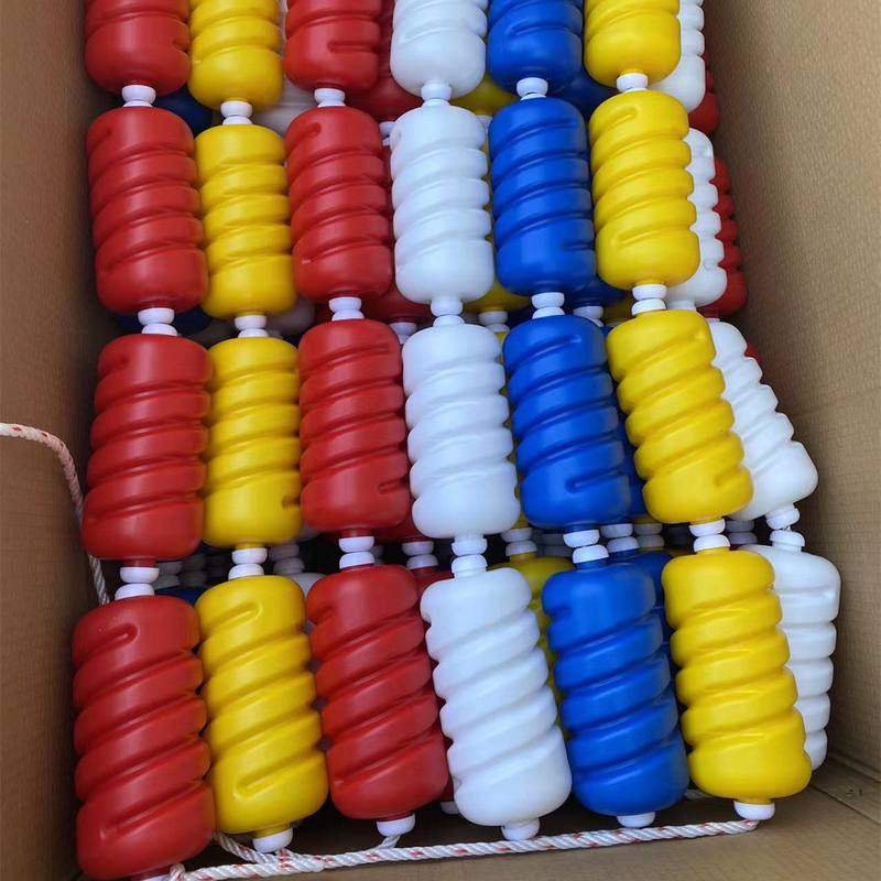 夏季游泳池泳道线分界线浮标水池螺旋形警戒分隔线浮球比赛