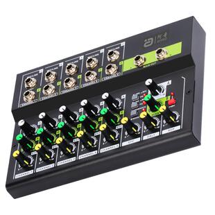 十路混音器高清多路音频话筒扩展家用K歌直播独立混响专业调音台