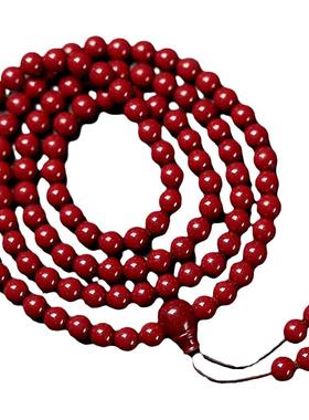 108颗佛珠朱砂念珠正品高纯男女