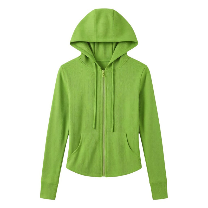 依琦莲瑜伽服外套螺纹设计