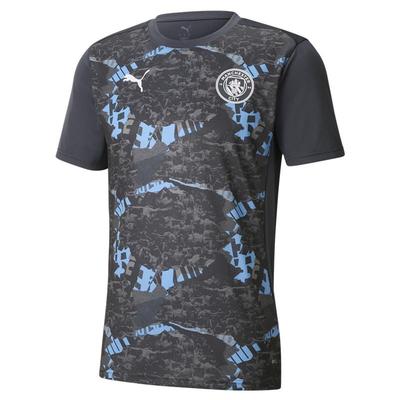 曼城预赛球衣吸湿速干短袖T恤PUMA彪马赛前热身球衣