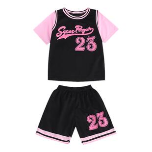 定制女童篮球服套装儿童夏装薄款两件套女孩学生时尚运动球衣印字