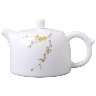 素茗陶瓷功夫茶具套装小套家用德化白瓷玉石茶盘茶海茶杯茶壶泡茶