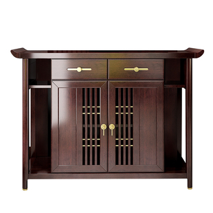 新中式玄关台全实木中堂条案供桌轻奢客厅端景台入户玄关桌香案