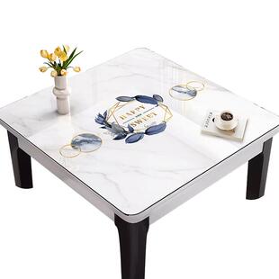 北欧风正方形桌布防水防油防烫桌面垫pvc软玻璃餐桌垫客厅茶几垫