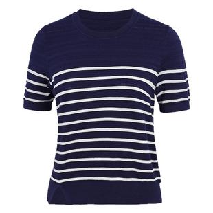 米兰登中老年女装2025年夏季新款休闲时尚针织衫妈妈装夏装上衣女