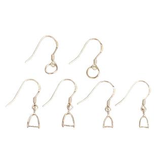 999足银耳钩diy耳环配件手工材料包纯银防过敏耳勾银耳针耳饰挂钩