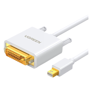 绿联mini dp转DVI转接线Mini displayport公对公转换器接头笔记本雷电连接显示器电视机投影仪适用苹果电脑
