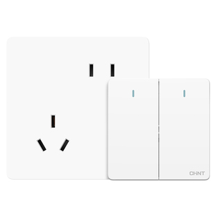 正泰开关插座面板官方旗舰店家用86型暗装墙壁5孔usb一开五孔插座