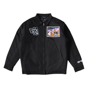 明星同款 TUFF CROWD Embroidered Jacket 重工绣花棉衣夹克
