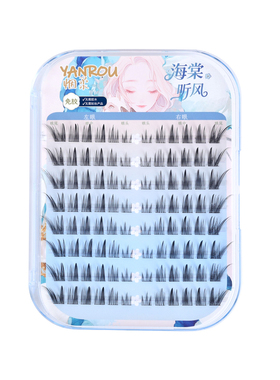 烟柔·海棠听风免胶自粘睫毛贴假睫毛自然仿真超软单簇嫁接美睫款