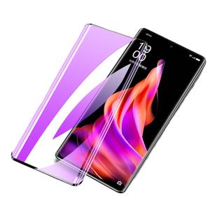 适用opporeno9钢化膜全屏覆盖防爆reno9pro手机贴膜曲面保护新款抗蓝光reno9pro+水凝膜抗指纹无白边玻璃护眼