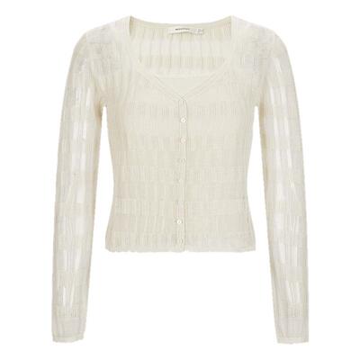 moussy 夏季简约通勤风轻薄两件针织开衫女010IS370-9271
