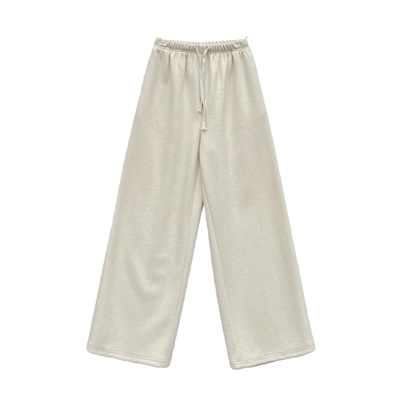 小个子的窄版微喇加绒休闲裤