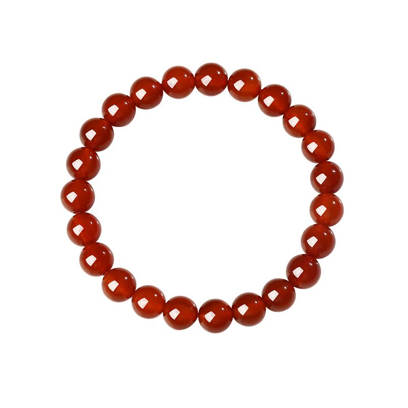 宫里上新红玛瑙手串女款天然手链红玉髓红色本命年生日礼物送妈妈