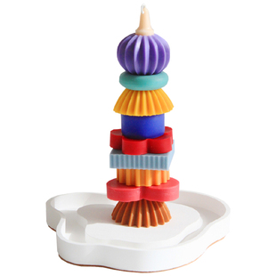 sort中国ALFAFA梦幻马戏团叠叠蜡香薰蜡烛礼盒艺术装饰品创意摆件