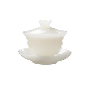 容山堂荔枝冻璞玉瓷盖碗茶杯功夫泡茶碗带盖三才盖碗茶具个人专用