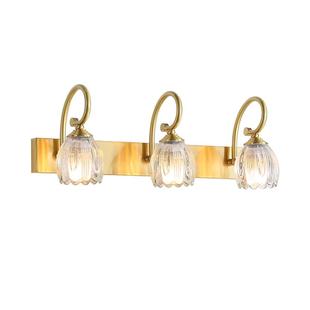 全铜镜前灯led 卫生间浴柜灯美式化妆镜补光灯厕所洗漱台轻奢壁灯