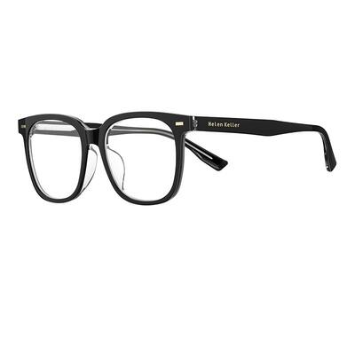 海伦凯勒板材黑框眼镜女