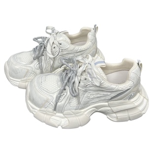 真皮八爪鱼厚底老爹鞋女2026春新款显脚小百搭增高休闲轻便运动鞋