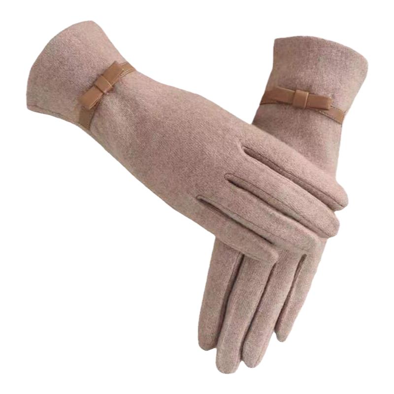 冬秋季洋气手套女款薄款保暖耐磨防滑保暖手套五指运动羊毛手套