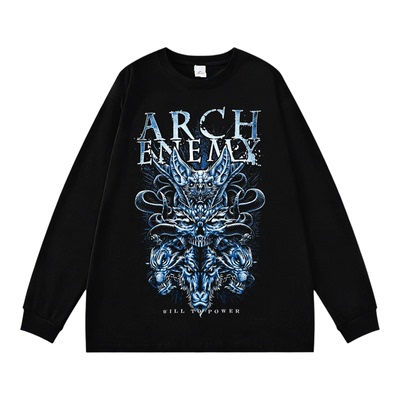 乐队摇滚印花纯棉长袖T恤男女款