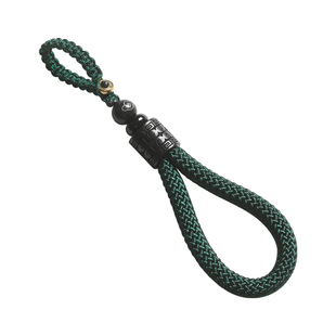 高档手工编织简约黑檀木汽车钥匙扣防丢钥匙链男女多功能挂件吊坠