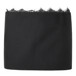 ourhour 睫毛蕾丝花边 黑色灰色低腰西装盆骨裙 女秋设计感短裙子