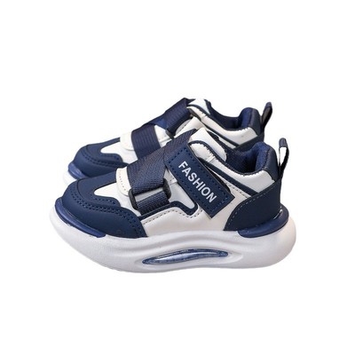 2025秋冬新款儿童加绒运动鞋男童老爹鞋 1-6岁女童皮面保暖休闲鞋