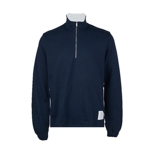 Thom Browne汤姆布朗男经典徽标立领半拉链卫衣男士2026秋冬新款