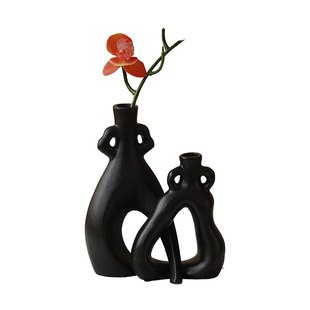 一对花瓶摆件客厅插花创意简约高级感酒店民宿玄关桌面装饰品摆设