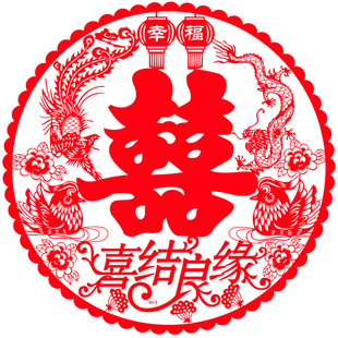 植绒结婚喜字贴静电贴玻璃窗户门用客厅房门柜子婚礼婚房布置装饰