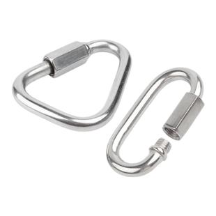 304/316不锈钢快速接环 连接环跑道扣登山保险扣链条扣环带锁挂扣