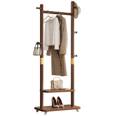 【甄选实木】可移动衣帽架