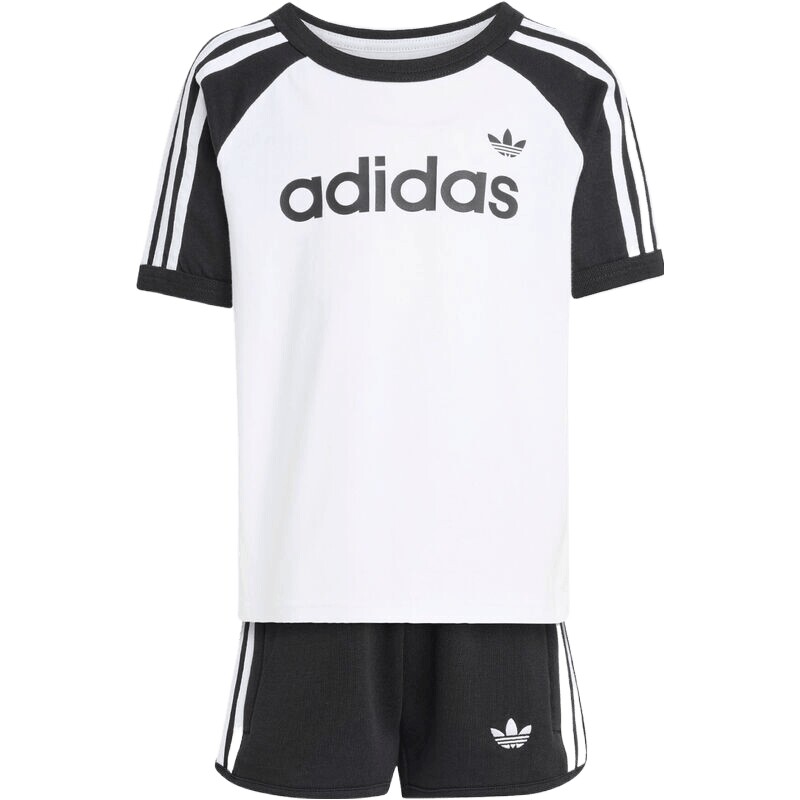 adidas阿迪达斯三叶草小童舒适运动套装休闲圆领短袖套服KD5777