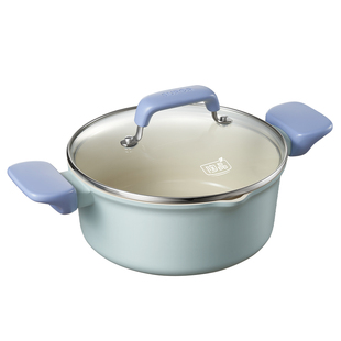 苏泊尔陶瓷汤锅家用不粘锅加厚火锅锅双耳蒸锅蒸煮炖锅燃气电磁炉