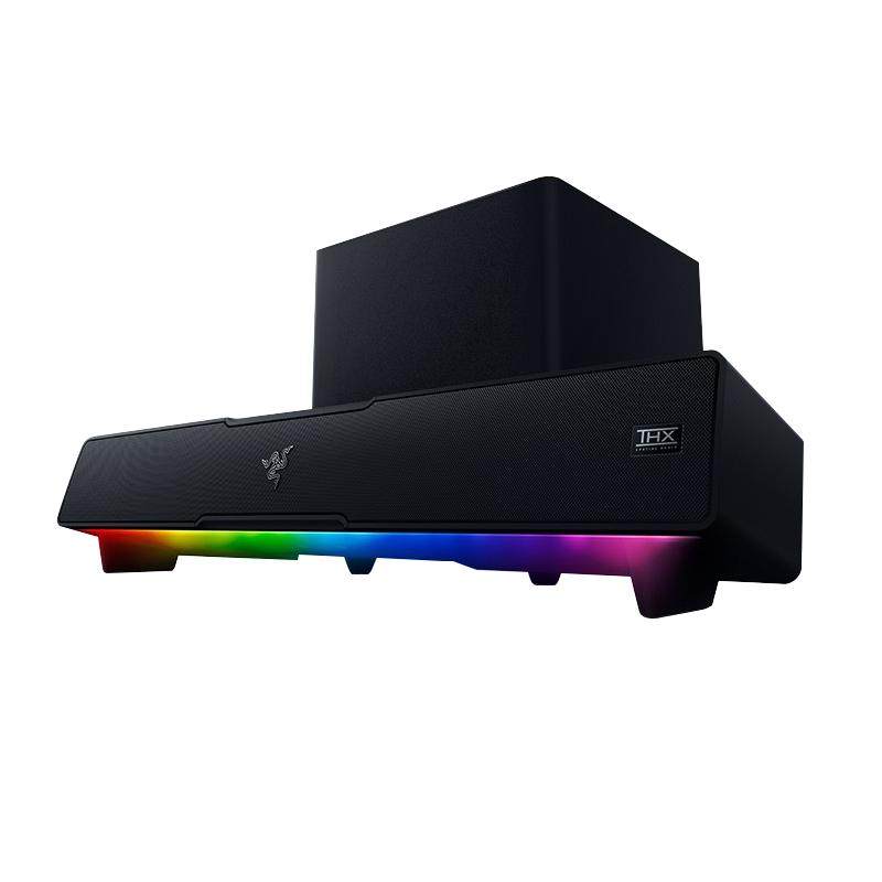 Razer雷蛇利维坦巨兽V2电脑音箱条形RGB低音炮THX7.1蓝牙家用音响