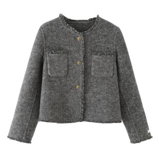 2026早春季款高级感小香风双面羊毛大衣女短款小个子法式毛呢外套