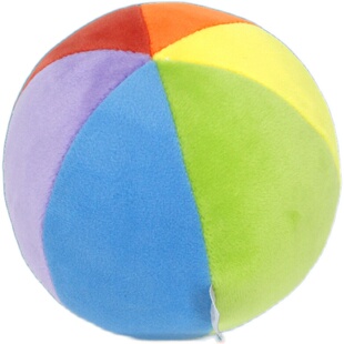 毛孩子玩具宝宝玩具球形手抓摇铃婴儿毛绒玩具布艺玩偶布颜色认知